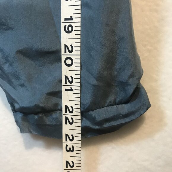 Points West Blue Silk Anorak Jacket Summer Weight Womens  L NWOT - Picture 6 of 8